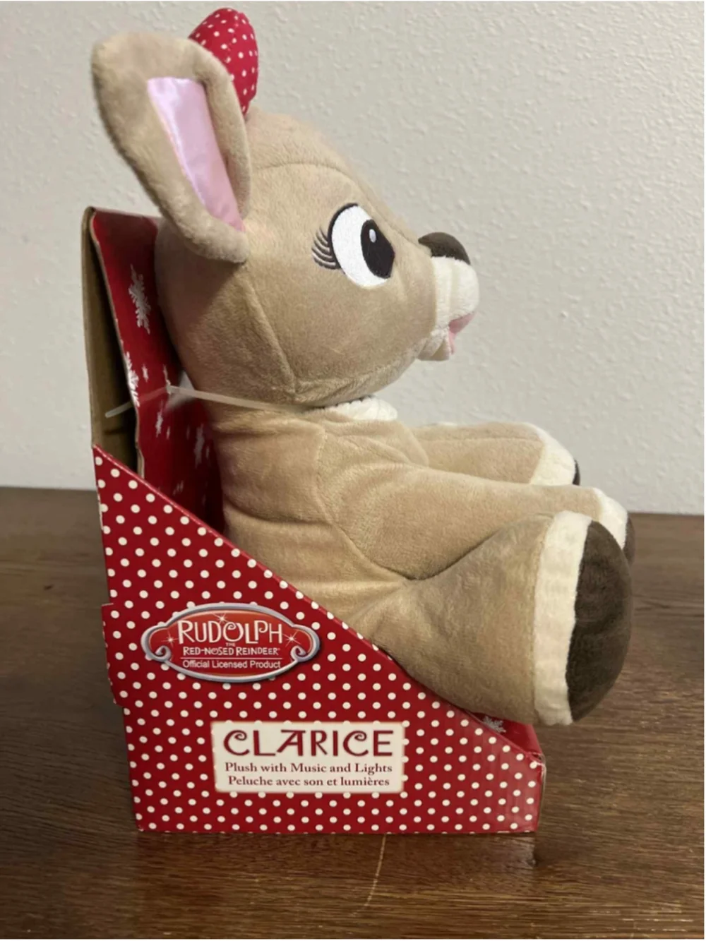 Rudolph Clarice Musical Light-Up Plush Kids Preferred NIB Works Holiday Xmas